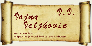 Vojna Veljković vizit kartica